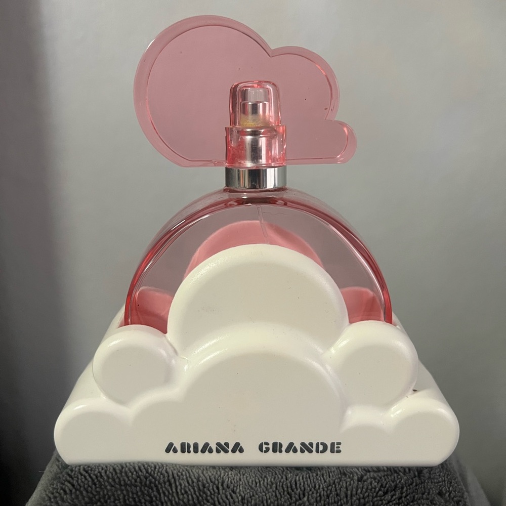 EMPTY Ariana Grande Pink and White Perfume Bottle